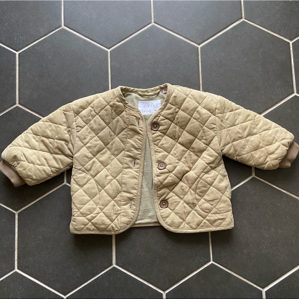 Zara tan coat 9-12 months baby/toddler